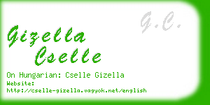 gizella cselle business card